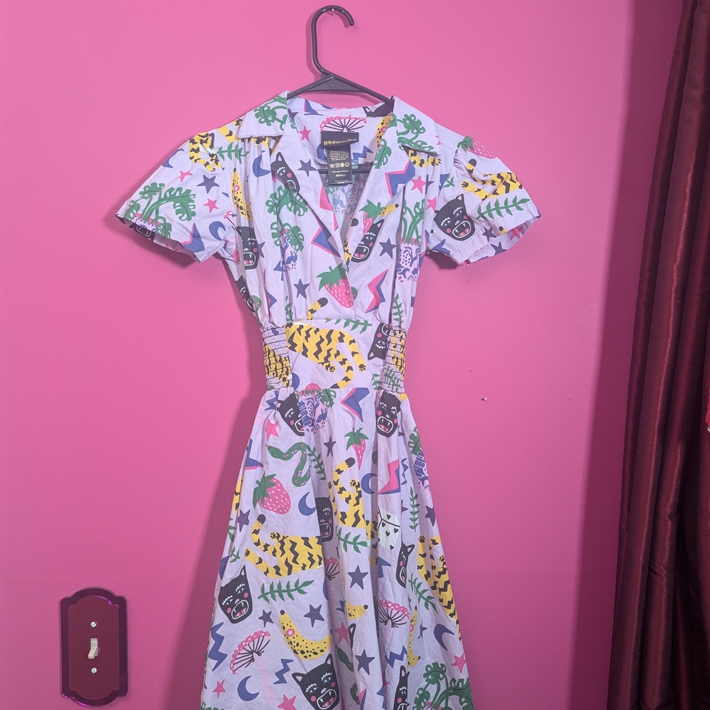 Colorful Patterned Women's Dress